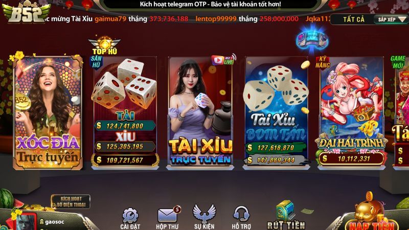 Top 5+ game bài B52 đáng thử nhất trong năm